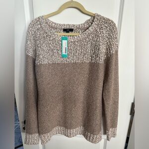 Faite clairina textured sweater. Large. Taupe